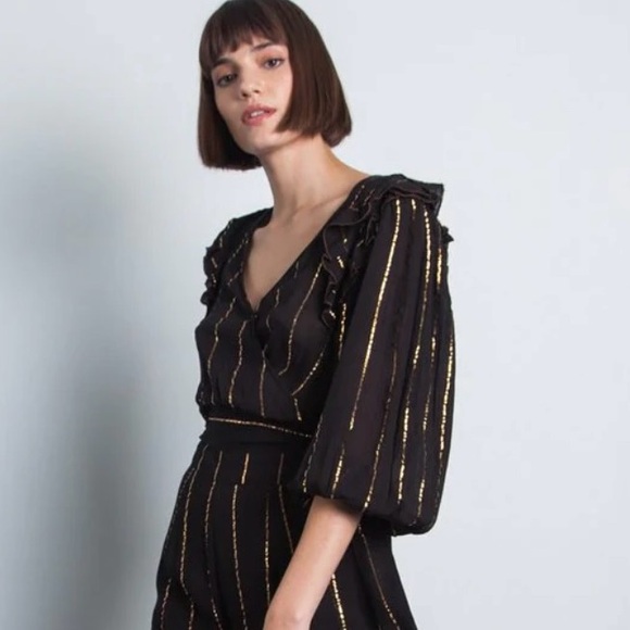 Karina Grimaldi Stripe Metallic Pantsuit - Picture 8 of 9